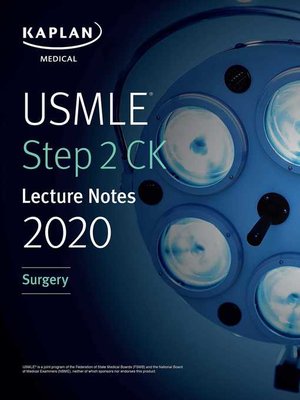 cover image of USMLE Step 2 CK Lecture Notes 2020